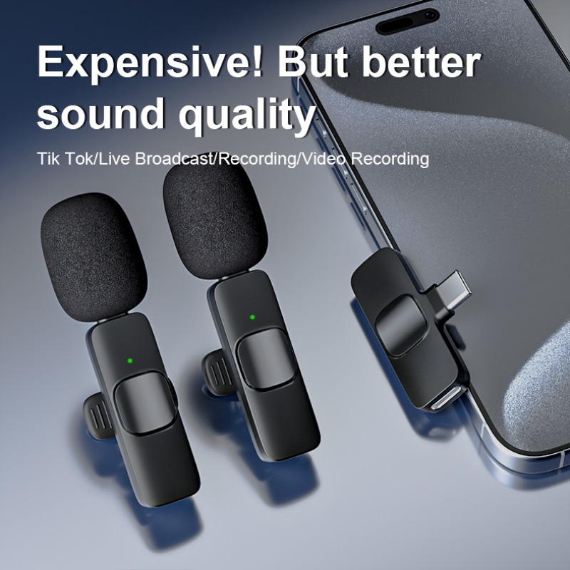 Android Tablet Gaming Accessories - Microphone Lavalier sans fil 2.4G, mini