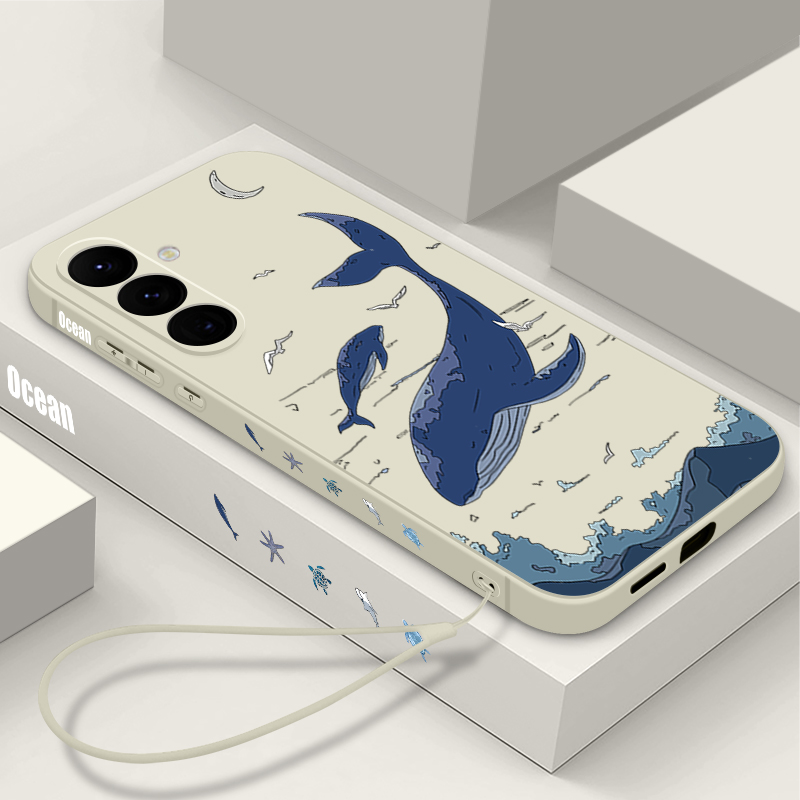 Samsung Galaxy A55 - Coque de téléphone Whales pour Samsung