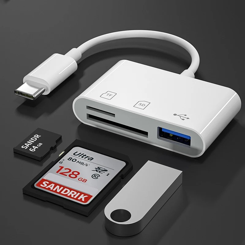Usb Hub Type C - Adaptateur/concentrateur 3 en 1, de type