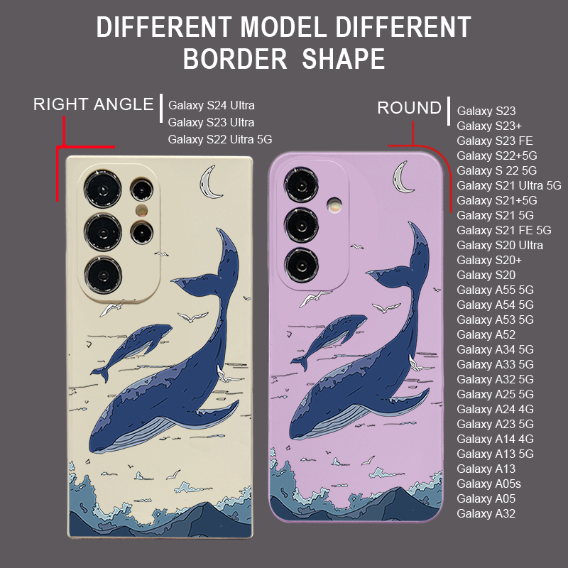 Coque de téléphone Whales pour - Samsung Galaxy A55 avis et prix