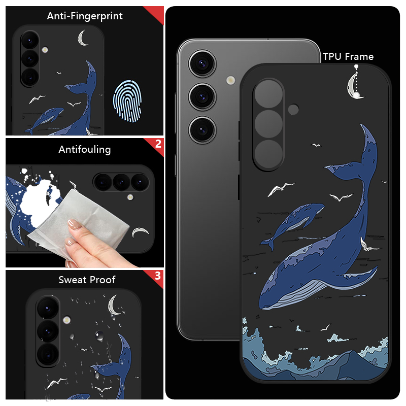 Coque de téléphone Whales pour - Samsung Galaxy A55 avis et prix