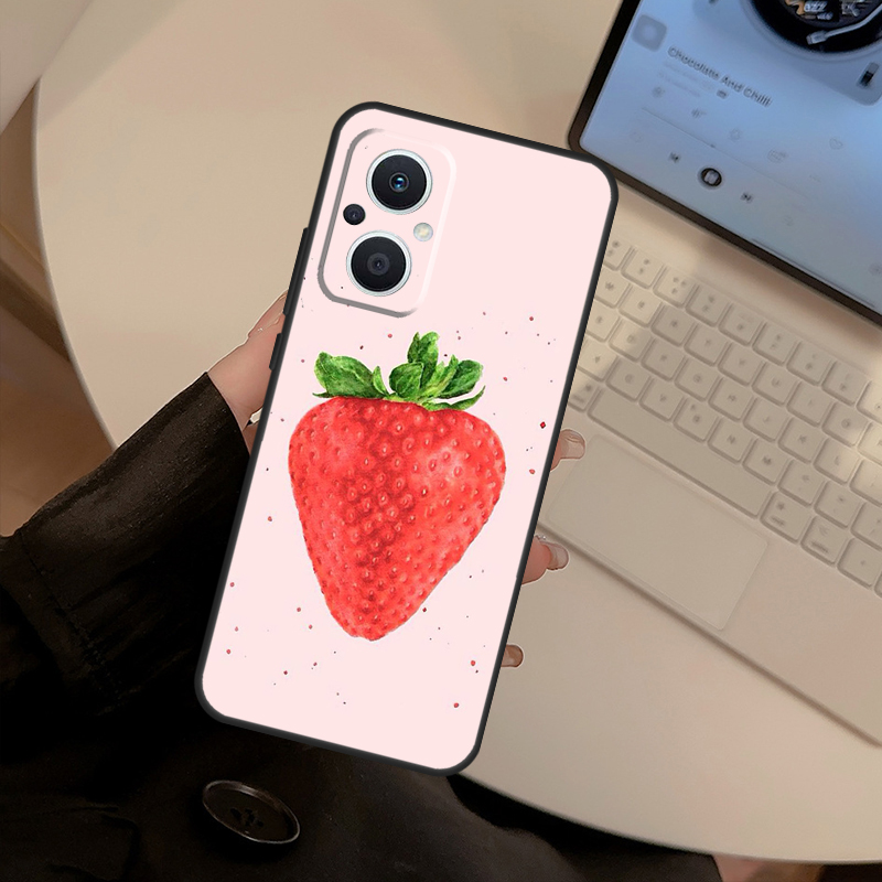 Coque rouge fraise pour OPPO F - Oppo Reno 12 avis et prix